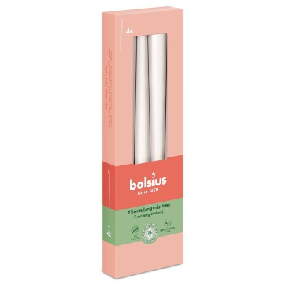 Bolsius MROŹNA BIEL świeca stołowa szpica 245/24 - 4 sztuki