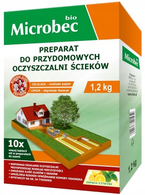 Bros Microbec Bio preparat do przydomowych oczyszczalni ścieków i szamb 1,2kg