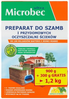 Bros Microbec Ultra Cytryna preparat do przydomowych oczyszczalni ścieków i szamb 1,2kg