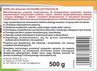 Expel Bio aktywator do szamb 500g