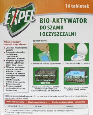 Expel Bio aktywator do szamb w tabletkach - 16 sztuk
