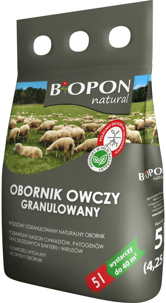 Bopon Natural Owczy obornik granulowany BiOPON 5L