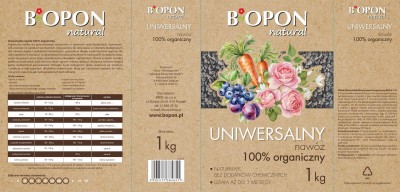 Bopon Natural nawóz 100% organiczny uniwersalny BiOPON 1kg