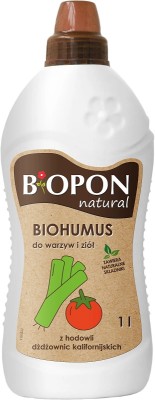 Bopon Biohumus wieloskładnikowy płynny nawóz organiczno mineralny do warzyw i ziół BiOPON 1l