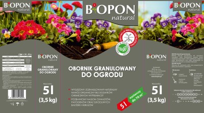 Bopon Natural Kurzy obornik granulowany do ogrodu BiOPON 5L