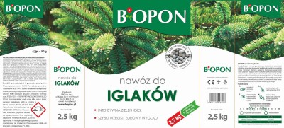 Bopon granulowany nawóz do iglaków worek BiOPON 2,5kg
