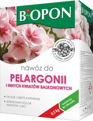 Bopon granulowany nawóz do pelargonii i innych roślin balkonowych BiOPON 500g