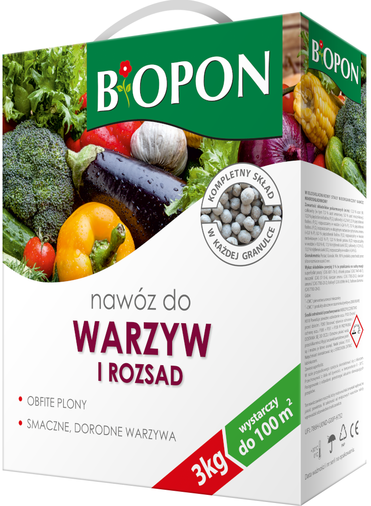 Bopon nawóz granulowany do warzyw BiOPON 3kg