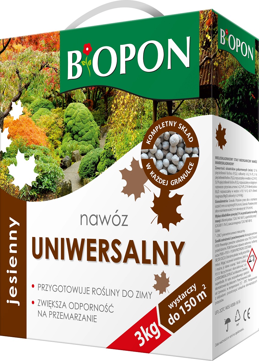 Bopon granulowany jesienny nawóz uniwersalny BiOPON 3kg
