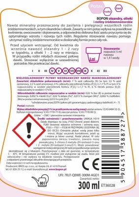 Bopon nawóz w płynie do olenadrów i oliwek BiOPON 300ml